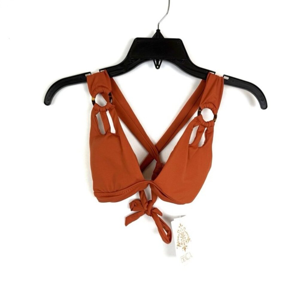 Becca Women’s Orange Bikini Top Size Small
